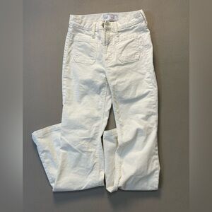 Gap 70’s Flare Corduroy Pants women’s size 24 / 00p cream white high rise
